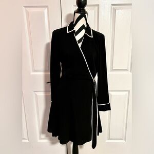 Cece black large wrap dress